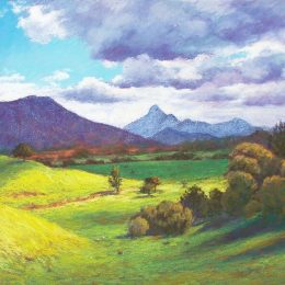 Storm Clouds over Mount Warning (Pastel)